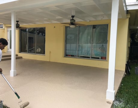 Painting Company in Miramar Painting a Patio