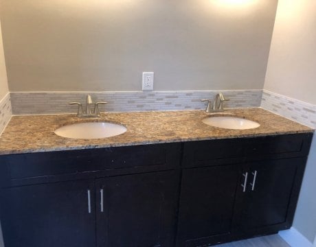 Double Sink Bathroom Vanity Remodel in Miramar, FL