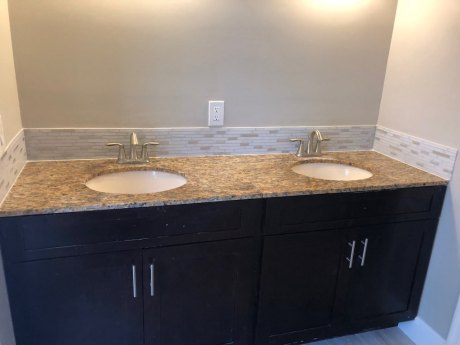 Double Sink Bathroom Vanity Remodel in Miramar, FL