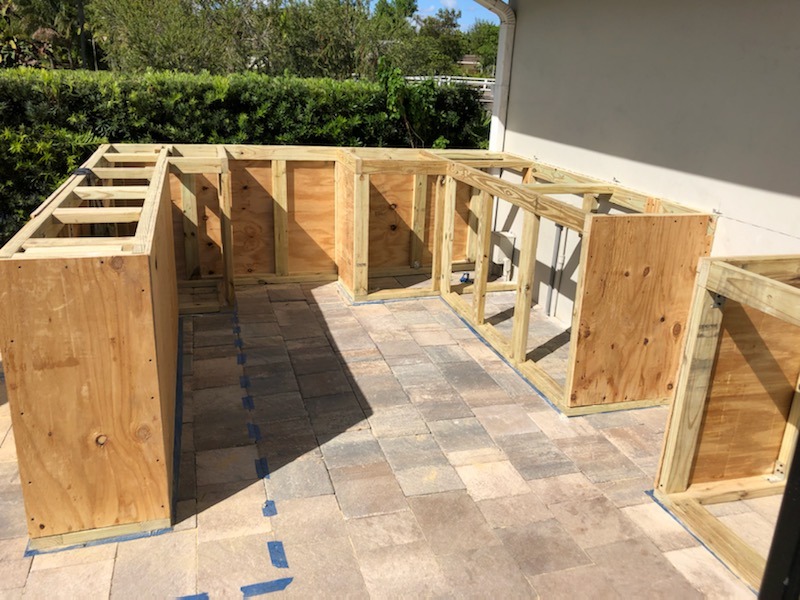 Cabinets Outside for Kitchen Renovations in Davie, FL